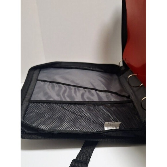 CASE-IT ZIPPER BINDER 'THE Z’ DOUBLE 1 ½ D RING BINDER STRAP HANDLE BLACK 3" - Picture 5 of 8